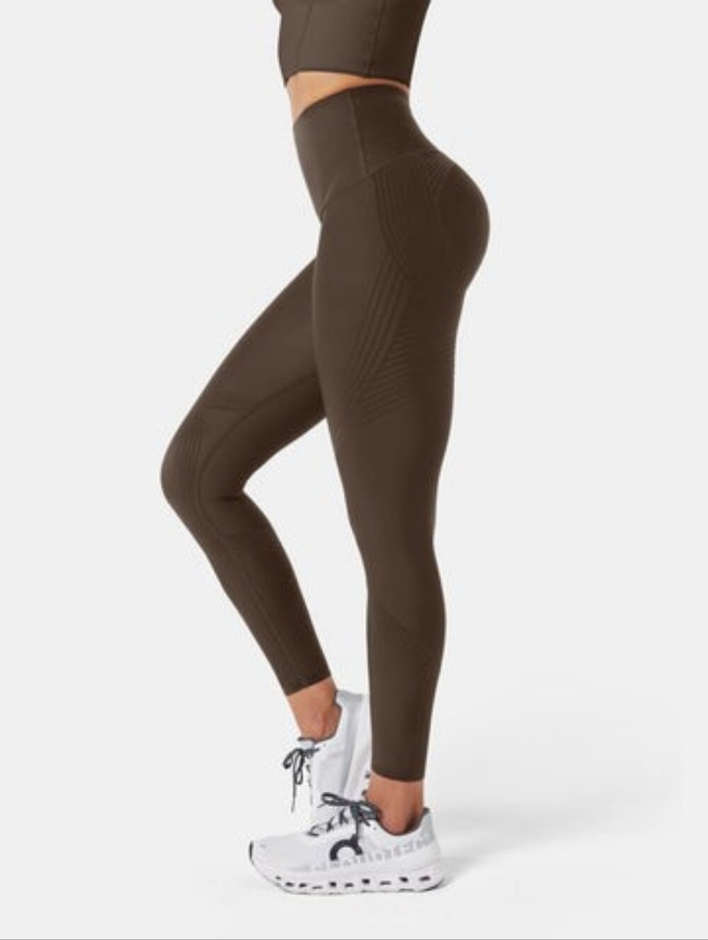 Fanka Body Sculpt High Waisted Leggings Brown Inseam 24" Size S M